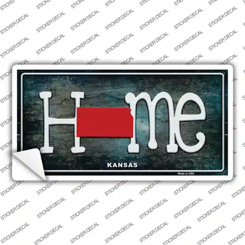 Kansas Home State Outline Novelty Sticker Decal Small