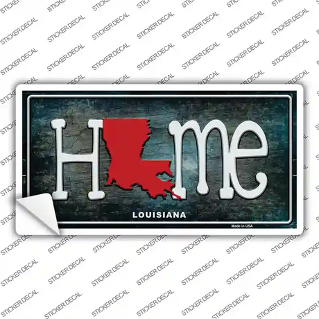 Louisiana Home State Outline Novelty Sticker Decal Small