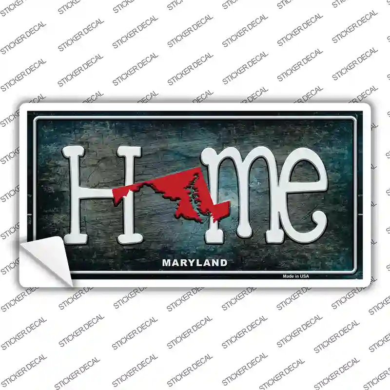 Maryland Home State Outline Novelty Sticker Decal Small