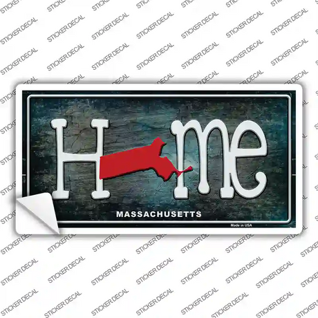 Massachusetts Home State Outline Novelty Sticker Decal Small