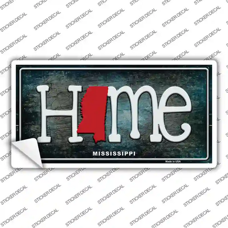 Mississippi Home State Outline Novelty Sticker Decal Small