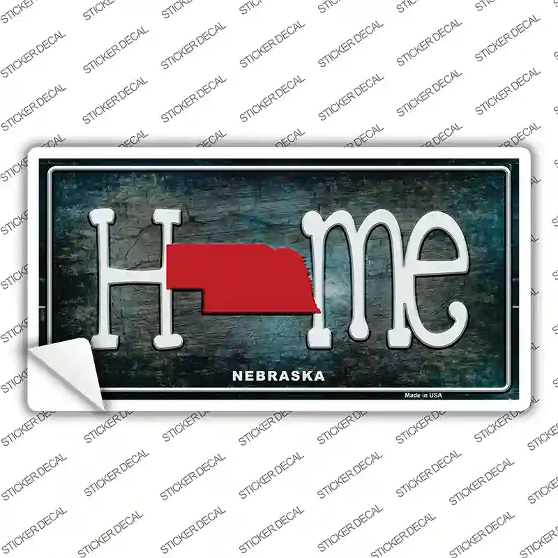 Nebraska Home State Outline Novelty Sticker Decal Small