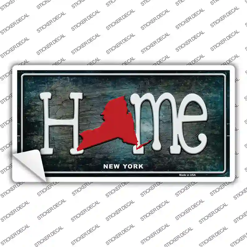 New York Home State Outline Novelty Sticker Decal Small