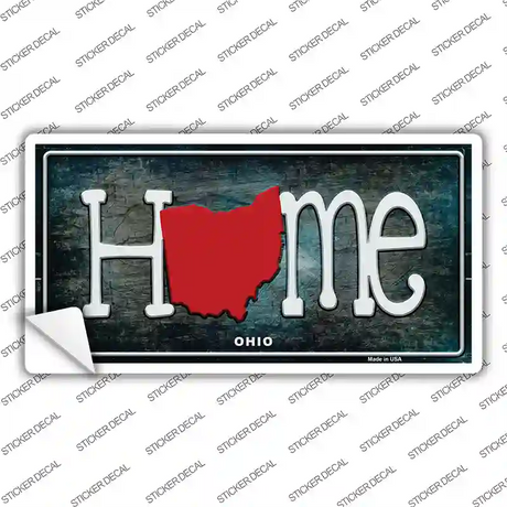 Ohio Home State Outline Novelty Sticker Decal Small