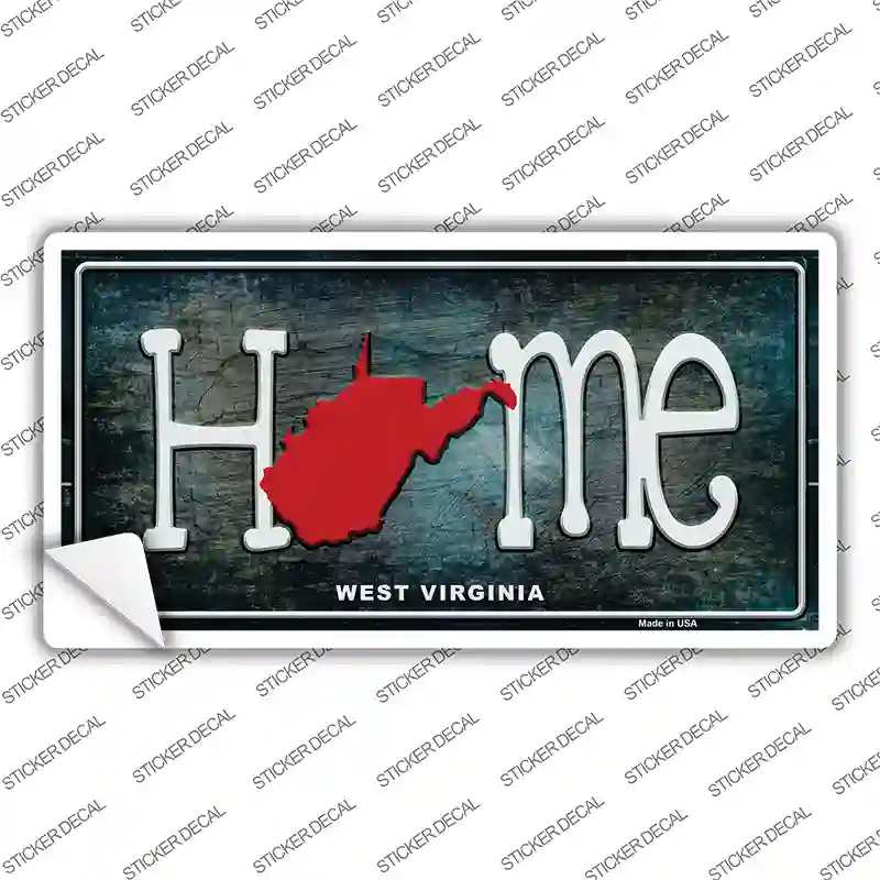 West Virginia Home State Outline Novelty Sticker Decal Small