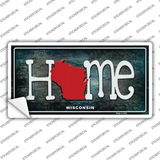 Wisconsin Home State Outline Novelty Sticker Decal Small