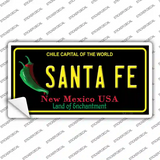 Santa Fe Black New Mexico Novelty Sticker Decal Small