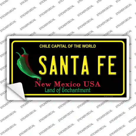 Santa Fe Black New Mexico Novelty Sticker Decal Small