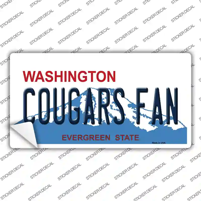 Cougars Fan Washington Novelty Sticker Decal Small