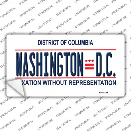 District Of Columbia Novelty Sticker Decal Small