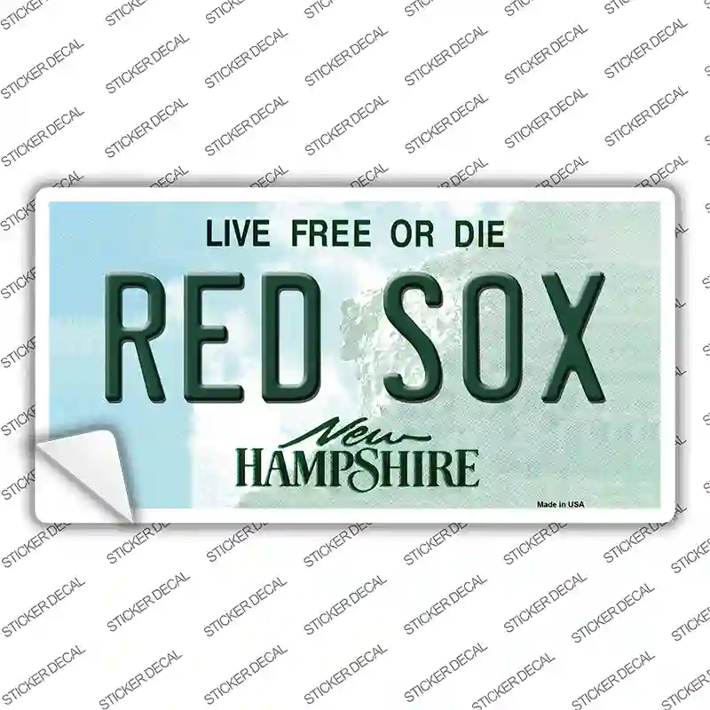 Red Sox New Hampshire State Novelty Sticker Decal Small