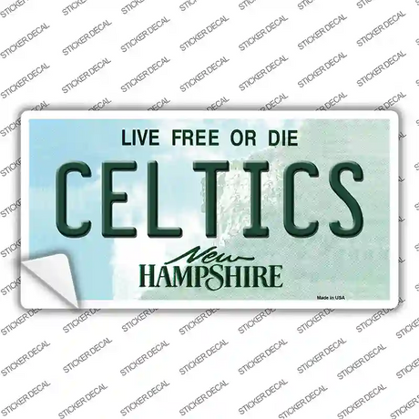 Celtics New Hampshire State Novelty Sticker Decal Small