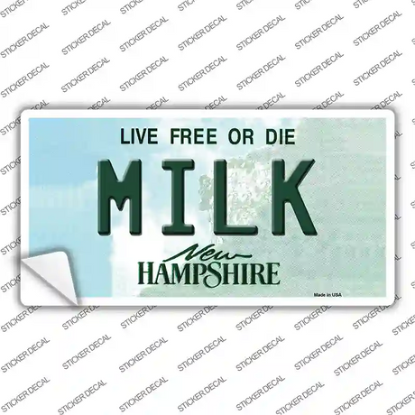 Milk New Hampshire State Novelty Sticker Decal Small