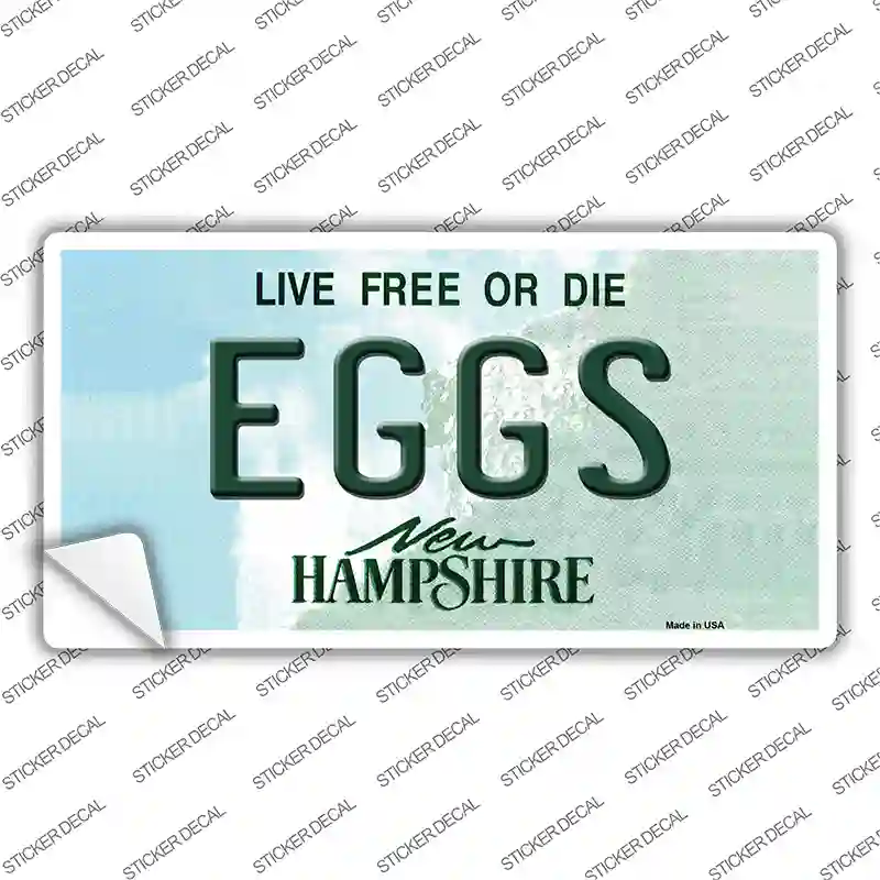 Eggs New Hampshire State Novelty Sticker Decal Small