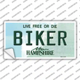 Biker New Hampshire State Novelty Sticker Decal Small