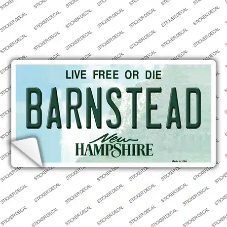 Barnstead New Hampshire State Novelty Sticker Decal Small