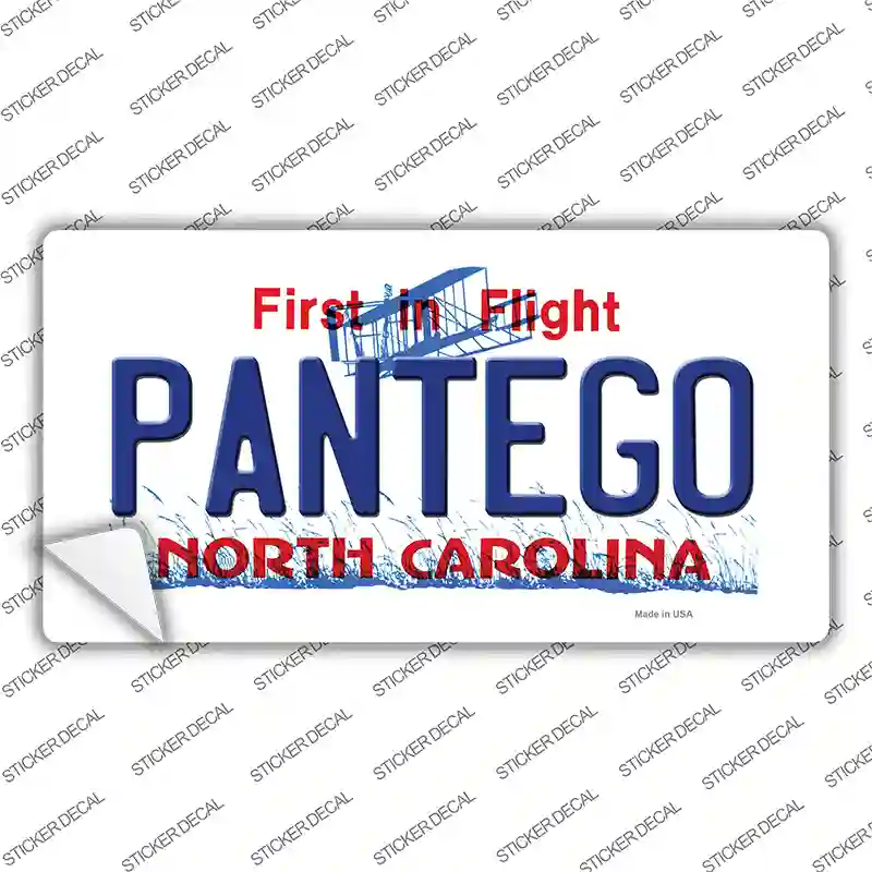 Pantego North Carolina State Novelty Sticker Decal