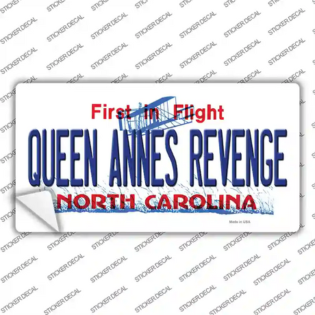 Queen Annes Revenge North Carolina State Novelty Sticker Decal Small