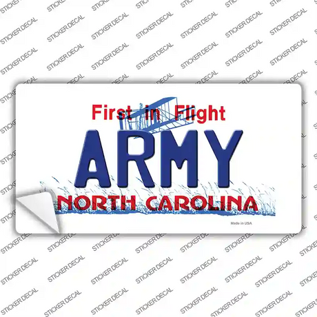 Army North Carolina State Novelty Sticker Decal Small