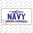 Navy North Carolina State Novelty Sticker Decal Small