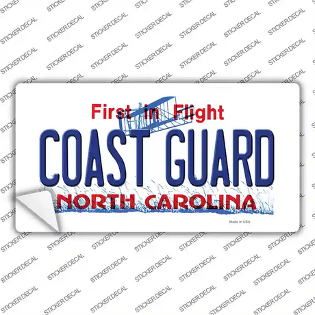 Coast Guard North Carolina State Novelty Sticker Decal Small