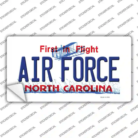 Air Force North Carolina State Novelty Sticker Decal Small