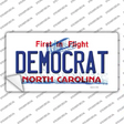 Democrat North Carolina State Novelty Sticker Decal Small