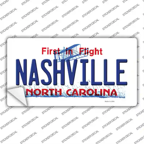 Nashville North Carolina State Novelty Sticker Decal Small