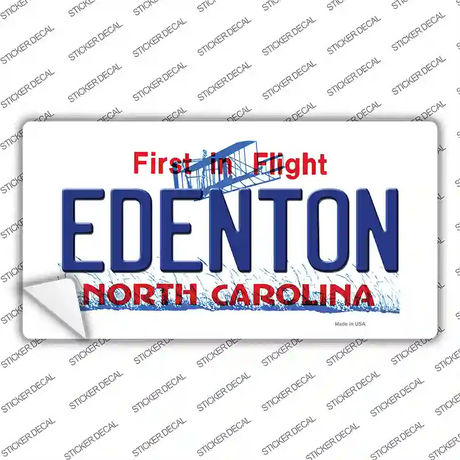 Edenton North Carolina State Novelty Sticker Decal Small