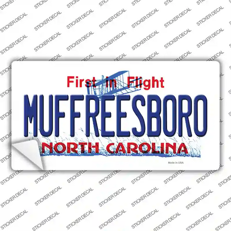 Murfreesboro North Carolina State Novelty Sticker Decal Small