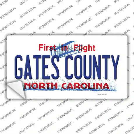 Gates County North Carolina State Novelty Sticker Decal Small