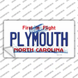 Plymouth North Carolina State Novelty Sticker Decal Small