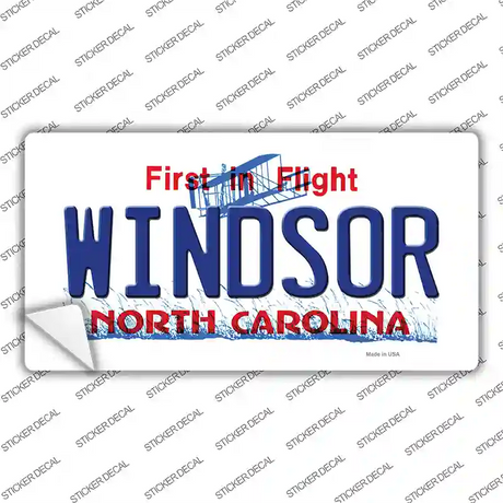 Windsor North Carolina State Novelty Sticker Decal Small