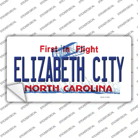 Elizabeth City North Carolina State Novelty Sticker Decal Small