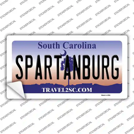 Spartanburg South Carolina State Novelty Sticker Decal Small