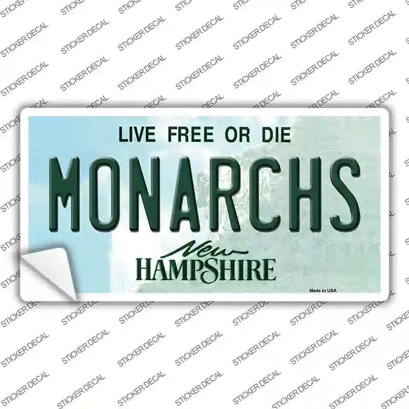 Monarchs New Hampshire Novelty Sticker Decal Small