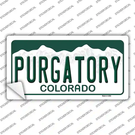 Purgatory Colorado Novelty Sticker Decal Small