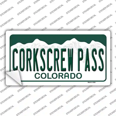 Corkscrew Pass Colorado Novelty Sticker Decal Small