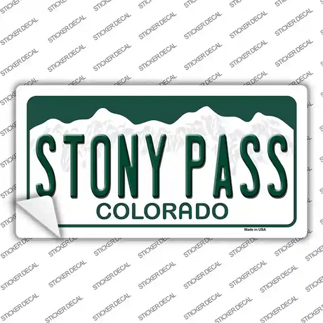 Stony Pass Colorado Novelty Sticker Decal Small