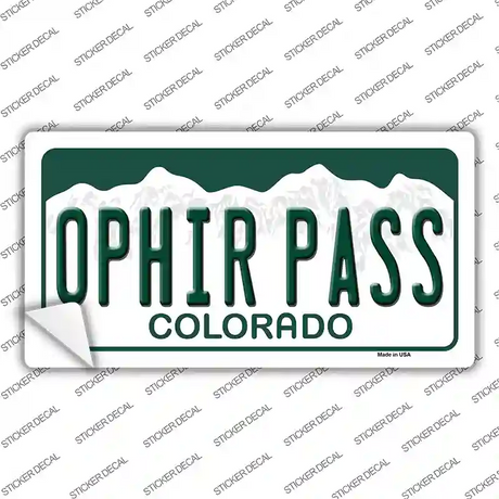 Ophir Pass Colorado Novelty Sticker Decal Small