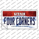 Utah Four Corners Novelty Sticker Decal Small