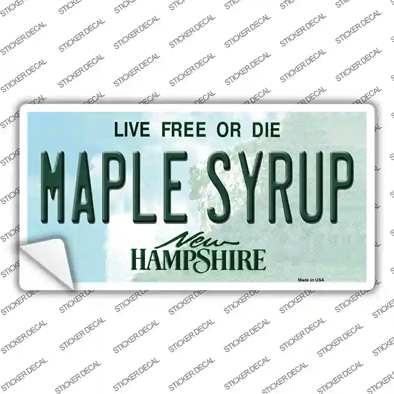 Maple Syrup New Hampshire Novelty Sticker Decal Small