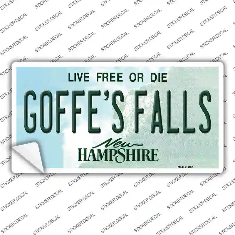 Goffes Falls New Hampshire Novelty Sticker Decal Small