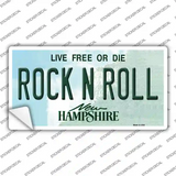 Rock N Roll New Hampshire Novelty Sticker Decal Small