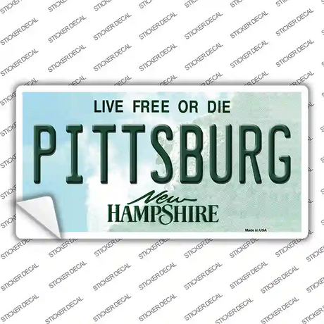 Pittsburg New Hampshire Novelty Sticker Decal Small