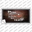 Fiver Trash Novelty Sticker Decal