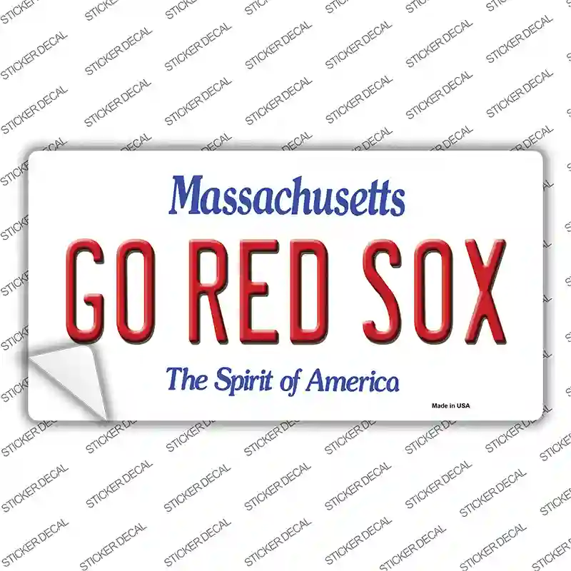 Go Red Sox Massachusetts Novelty Sticker Decal Small