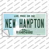 New Hampton New Hampshire Novelty Sticker Decal Small