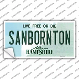 Sanbornton New Hampshire Novelty Sticker Decal Small