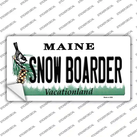 Snow Boarder Maine Novelty Sticker Decal Small